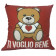 Cuscino orsetto Teddy Love ti voglio bene regalo x san valentino 45x45 cm 04904 pelusciamo store