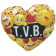 Cuscino cuore T.V.B. smile regalo per san valentino 35 cm 04946 pelusciamo store