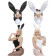 Set Coniglietta Glitter - Orecchie, Coda e Papillon accessori Costume carnevale | pelusciamo.com