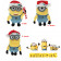 Peluche Minions Natale , Kevin Stuart Bob Pupazzo 3D | pelusciamo.com