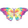 Palloncino a Forma di Farfalla  Multicolore Grande 112cm  *12114