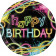 8 Piatti 22 cm Neon Fluo , Festa Compleanno Happy Birthday | Pelusciamo.com