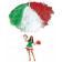 Pom Pom tricolore bianco rosso verde tifosi Italia *02147 Pelusciamo.com