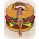 Telo mare grande hamburger gigante 150 cm. *07812 accessori piscina mare pelusciamo store