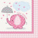 Confezione 16 Tovaglioli  Carta , Baby Shower Nascita Bimba PS 20673 | Pelusciamo.com